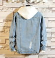 Spring and Autumn New Men's Pierced Denim Coat Men's Autumn Jacket 4