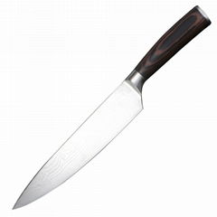 8" chef knife with pakka-wood handle