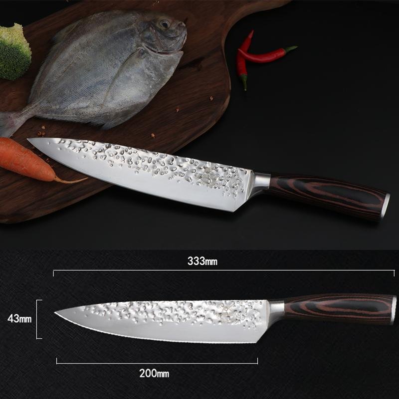 8" chef knife with hammer blade 2