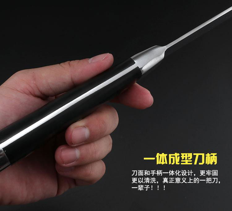 Chef knife with G10 handle, Anti-cutting design 3