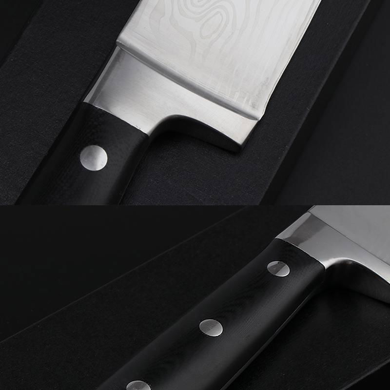 Chef knife with G10 handle, Anti-cutting design 4
