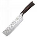 Japanese chef knife with pakka-wood