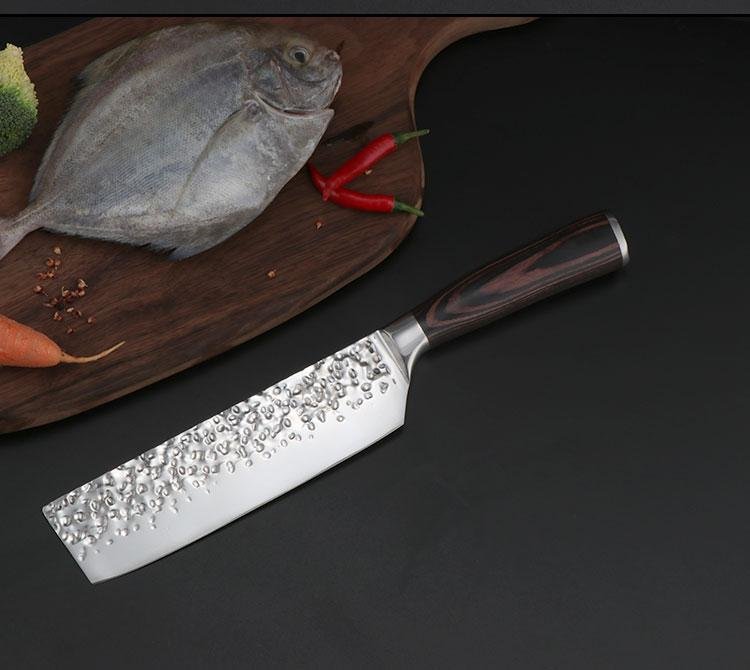 Japanese chef knife with pakka-wood handle 2
