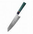 New Design Damascus chef knife with G10 handle 1