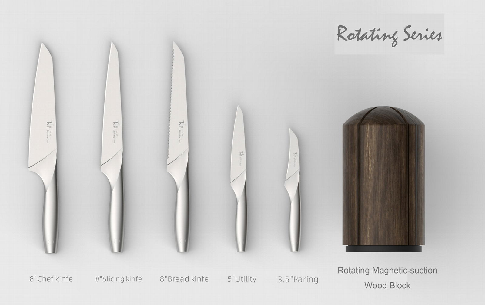 Rotating Magnetic-Suction knife set 3