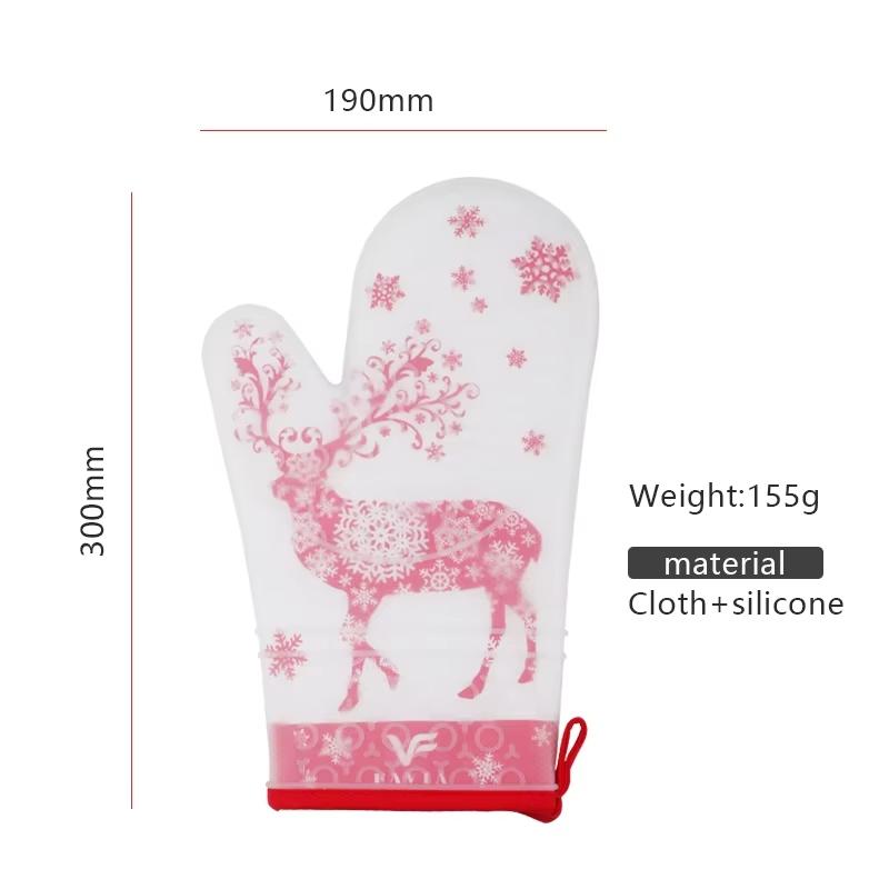 Oven Gloves with Quilted Terry Cloth  Liner， Non-Slip Textured Grip 1