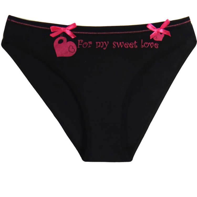 Hot Sexy Girls Briefs Sweet Women Cotton Panties With Bow And Letter ...