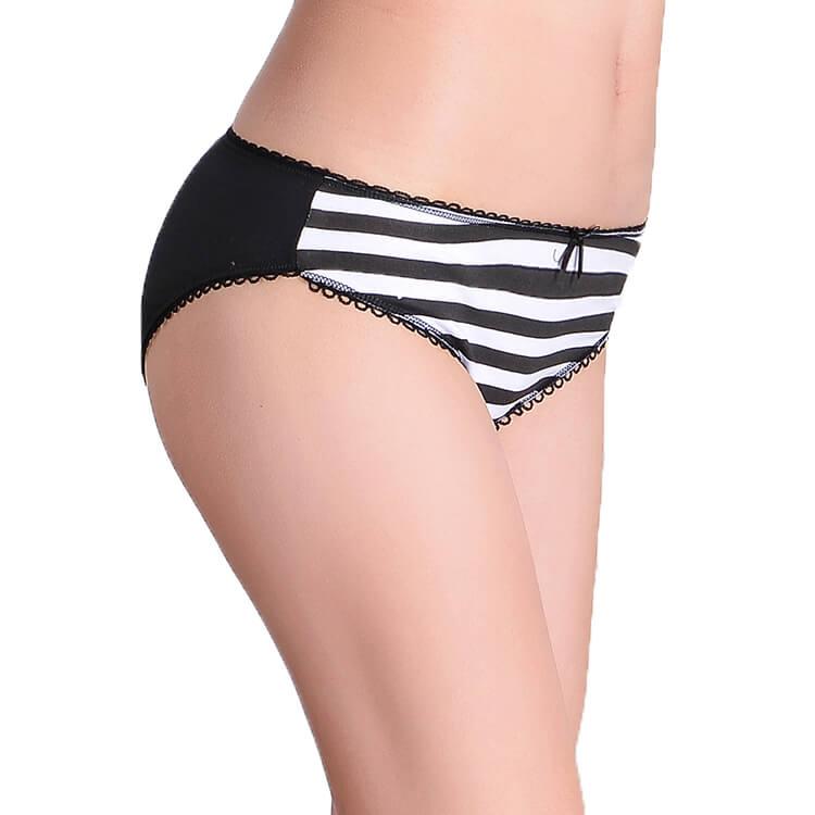 Yun Meng Ni On Sale Cotton Simple Cute Fashion Strip Panties For Girls Sexy Phot 2