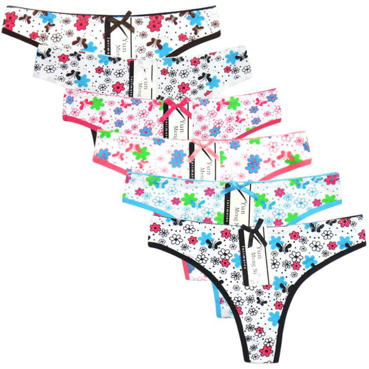 Yun Meng Ni Floral Pattern T-back Ladies Thongs Sexy G-string Japan 3