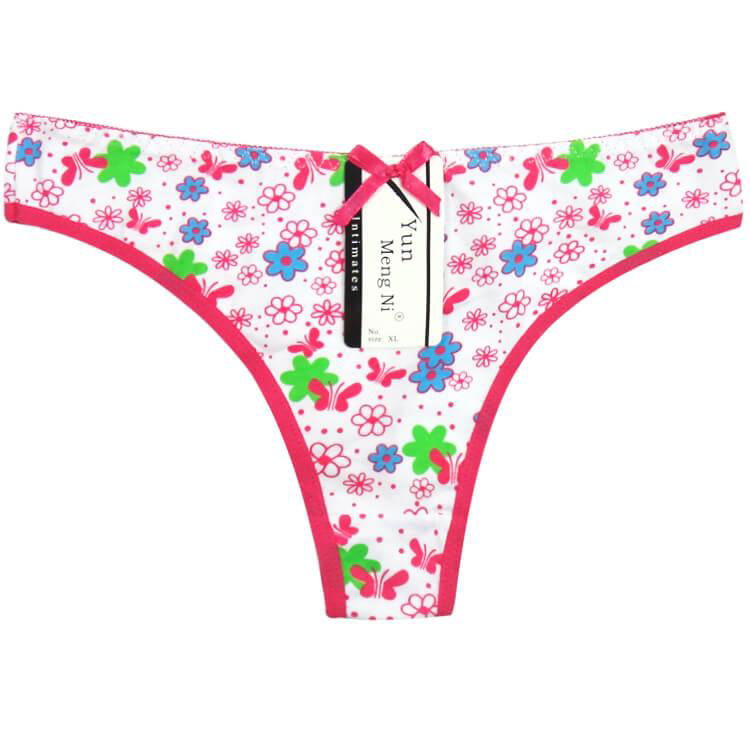 Yun Meng Ni Floral Pattern T-back Ladies Thongs Sexy G-string Japan 4