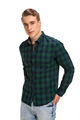 fashion slim fit mens Plaid shirts Casual Shirt 4