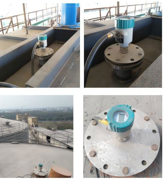 cement silo radar level transmitter for high powder with blow-sweep euipment 5