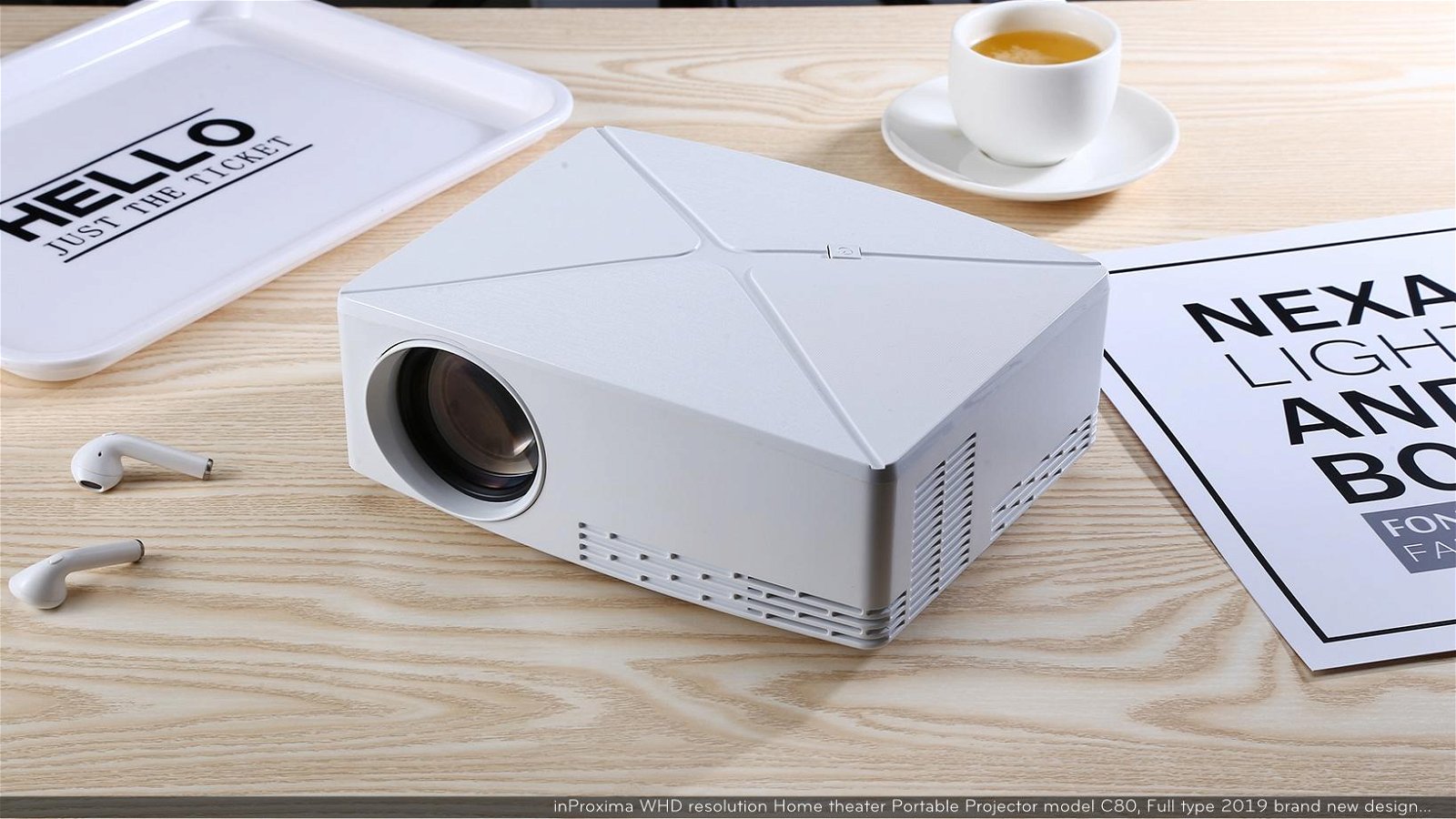 C80Up Portable Led Mini Projector,Optional WiFi Android Bluetooth Hdmi USB Home  3