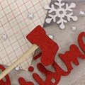 alphabet Christmas glitter sticker 