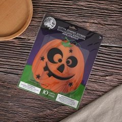  smiling faces glitter EVA stickers adhesive decorated Halloween's pumpkin