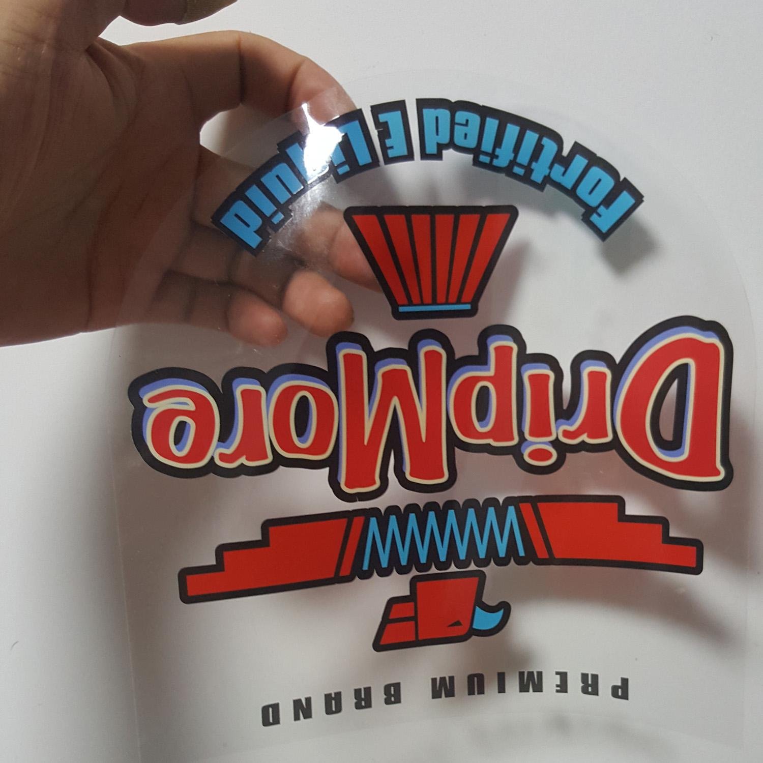  removable logo Die cut Transparent Sticker Vinyl Waterproof Window Stickers  2