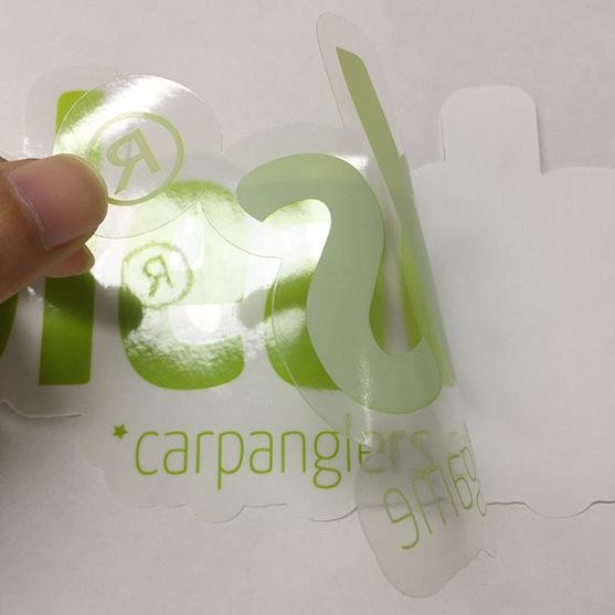  removable logo Die cut Transparent Sticker Vinyl Waterproof Window Stickers 