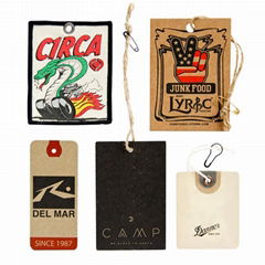 Craft paper gift  tags label hang kids with hemp rope