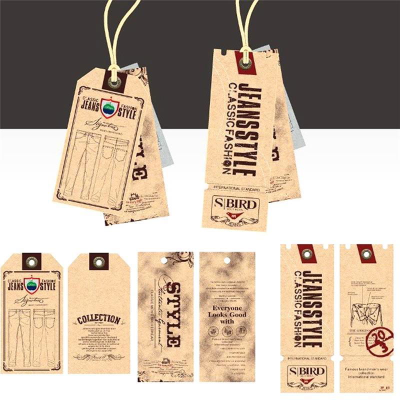  Craft paper gift  tags label hang kids with hemp rope  4