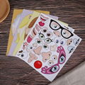 Customized Children DIY faces PVC Static Clings Sticker  1