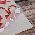 Custom Decorative Christma Rub on scratching transfer stickers with wood stick 