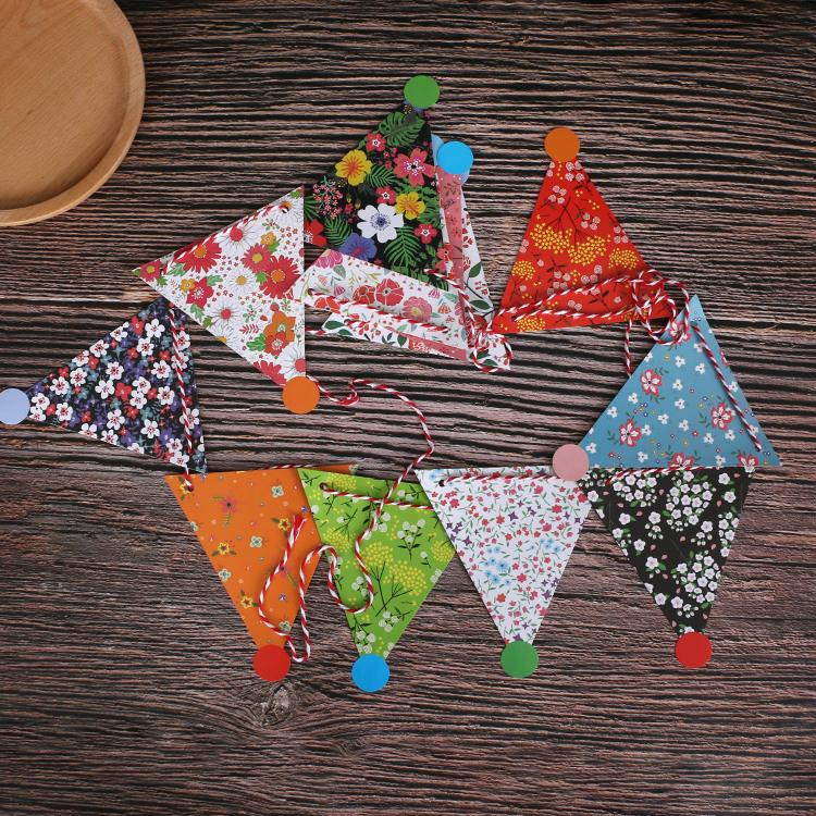 paper Custom Triangle Pennant Flags Party Triangle Flags  string bunt 4