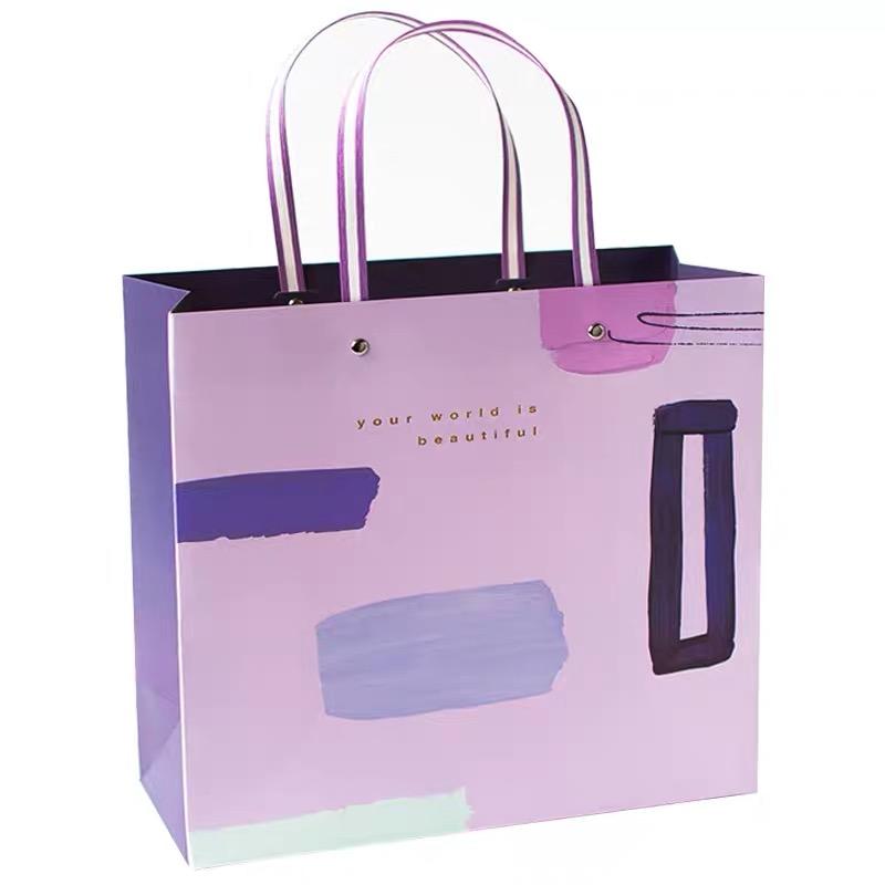  Kraft Shopping Packaging Rivet paper bag with your own logo 5