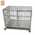 Stainless steel material pet  dog cage with plastic tray  1