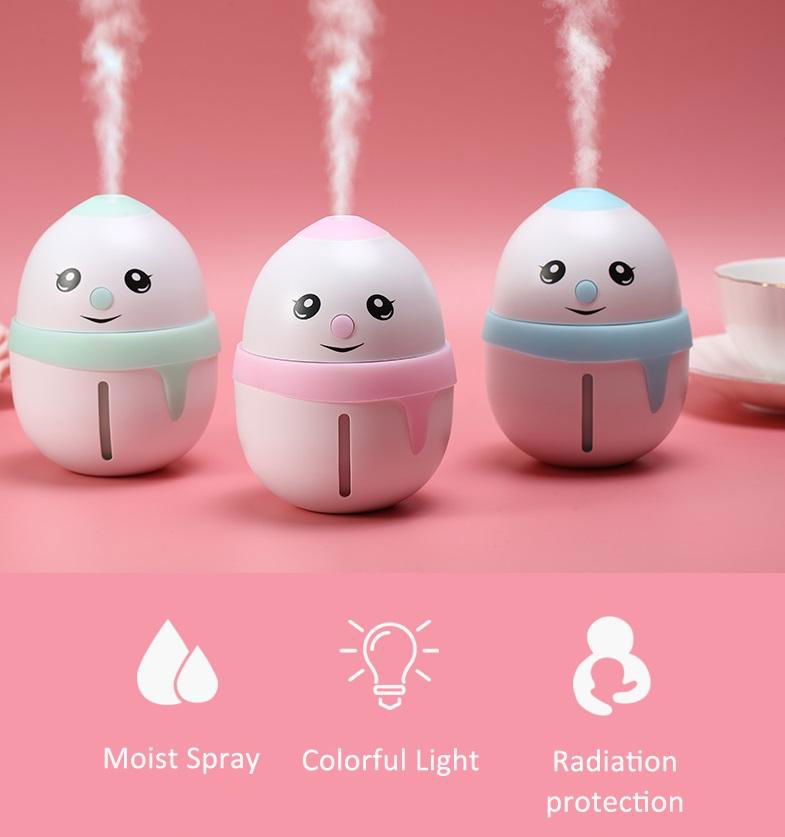 F001 Mini Desktop Humidifier with sleeping lights Snowman Cartoon appearance 2