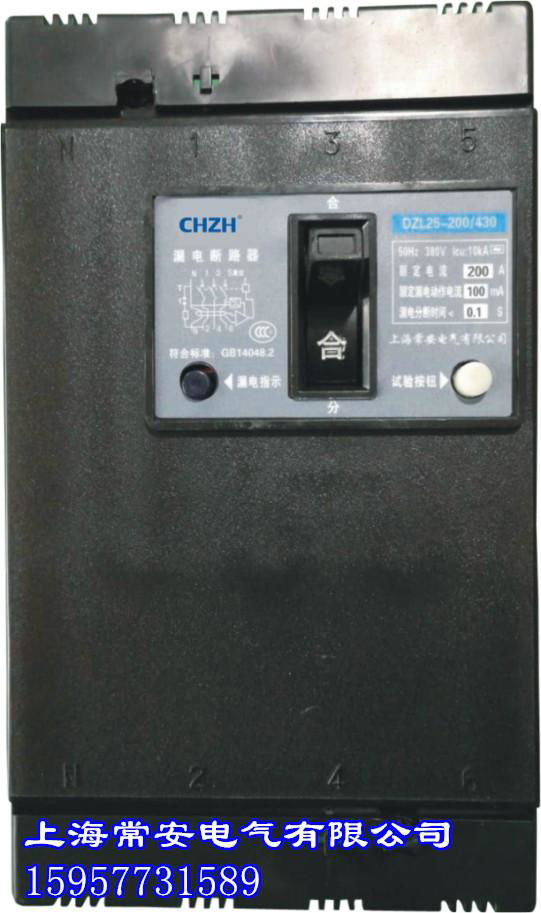 DZL25-250/4300塑殼漏電斷路器