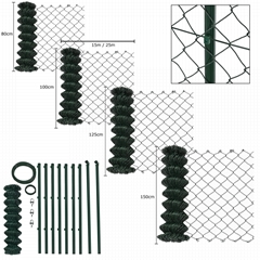 Industrial chain link mesh fencing