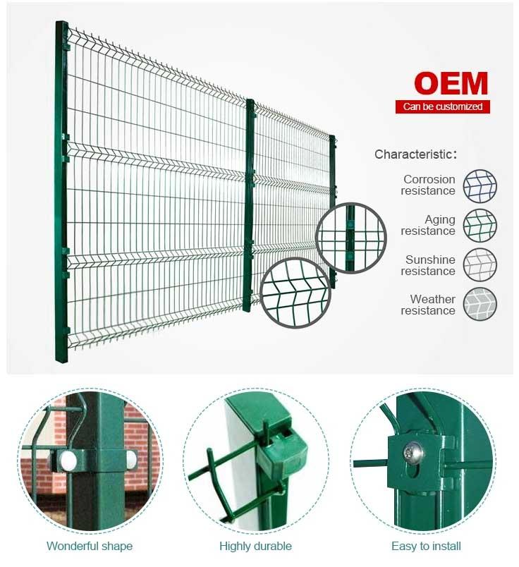 High strengthen powder coated galvanized cheap fences for sale