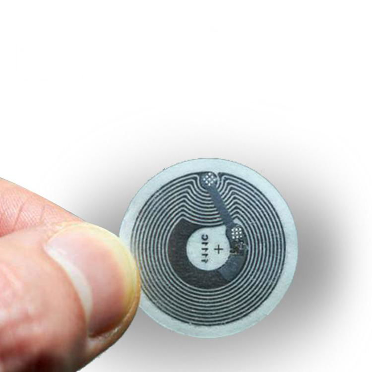 13.56mhz printable small round NFC213 rewritable coated paper tag with adhesive 