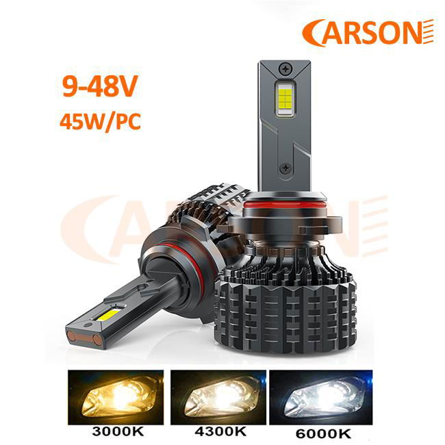 High Power 90W N8 Dual Color H3H9H11 CANBUS Auto Car Truck LED Headlight Bulbs 2