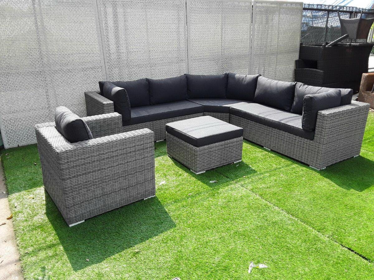 garden poly outdoor rattan sofa set D.L furniture
