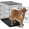 Wholesale Cheap High Quality Metal Iron Foldable Dog Cage Crate with Two Doors  2