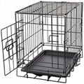 Wholesale Cheap High Quality Metal Iron Foldable Dog Cage Crate with Two Doors  3