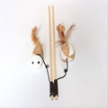 Hot Selling Cat Toys Wood Stick With little mouse 2