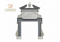 Hand Carved Black Marble Door Frame Surround