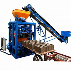 semi automatic concrete hollow block cement brick road paver making machine 