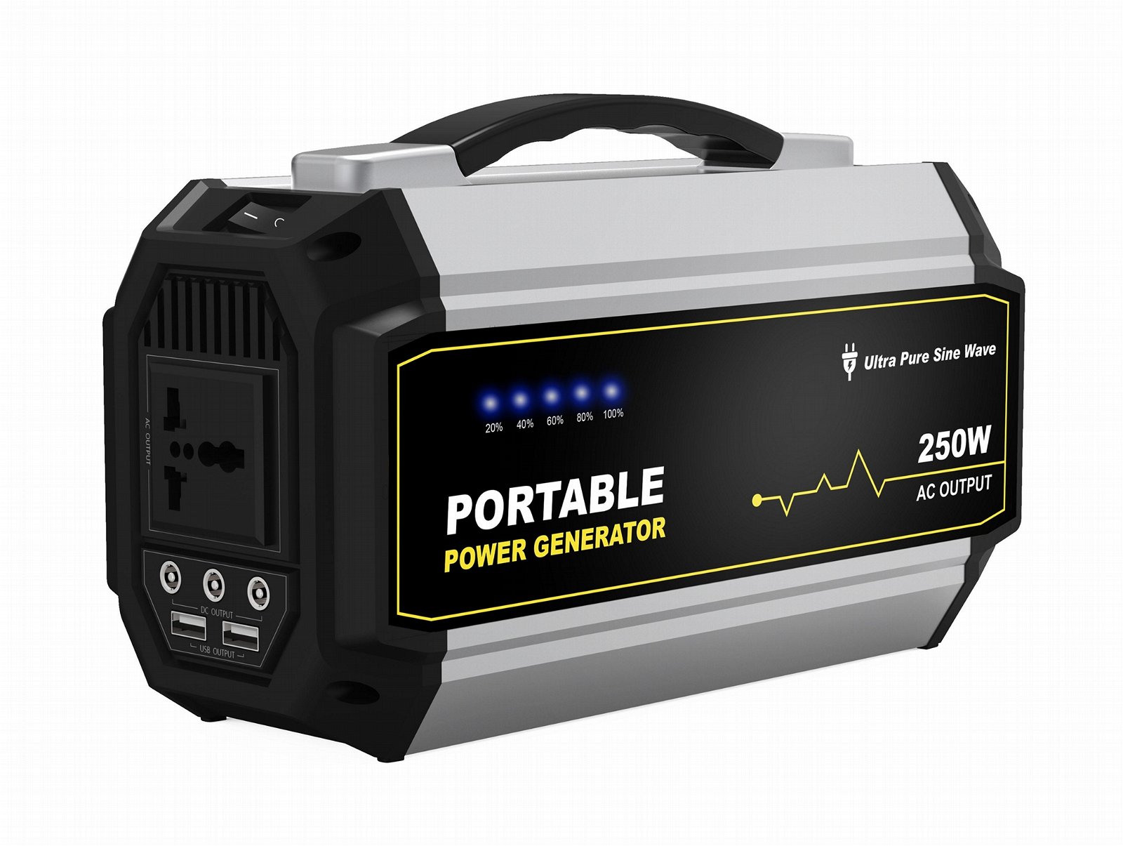 220V Portable solar power generator with solar input for solar energy storage mi