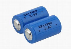 3.6V llSOCl2 ER14250 1200mAh battery 1/2AA