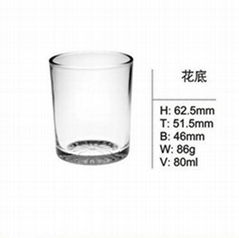 High White Material Embossed Glass Glassware Glass Cup SDY-F0012