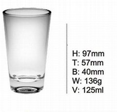 OEM Durable Acrylic Juice Beer Brandy Whisky Glass Cup SDY-F0019