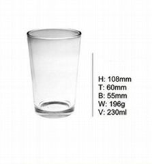 Factory Price Design Spray Color Glass Water Cup SDY-F0023