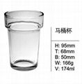 Hot Sale Machine Pressed Single Wall Glass Cup SDY-F0030 1