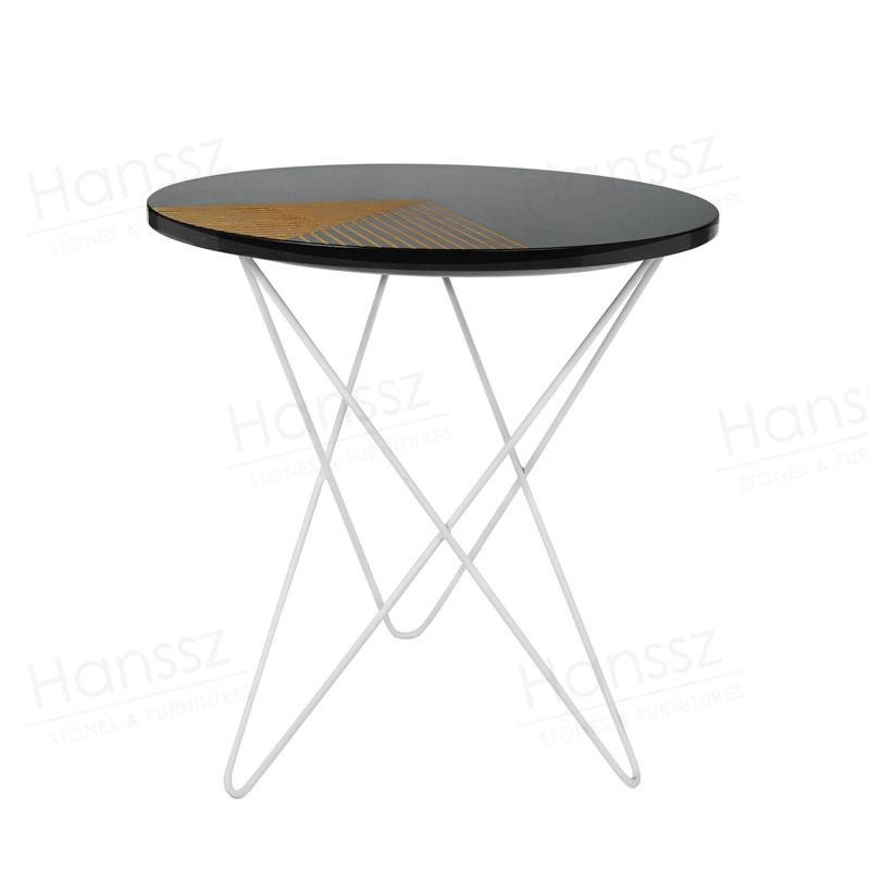 Small end table round black marble coffee tables 2