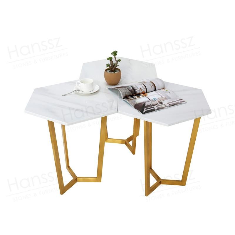 CT161 Sonder new designs carrara white marble coffee table