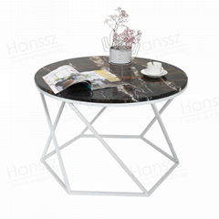 arcadian portoro extra marble metal coffee table