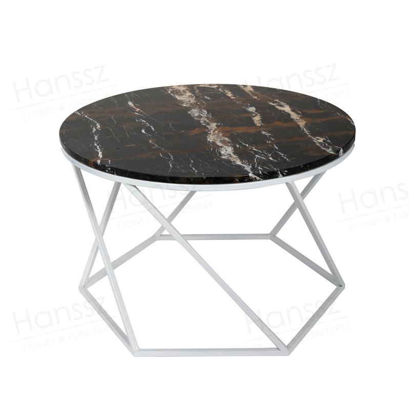 arcadian portoro extra marble metal coffee table 5